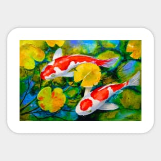 Koi in the pond Sticker